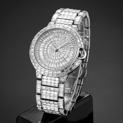Fashion Full Square Diamond Hip Hop Full Diamond Men's Watch