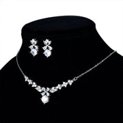 New Women's Ornament Bridal Necklace Earrings Jewelry Suit
