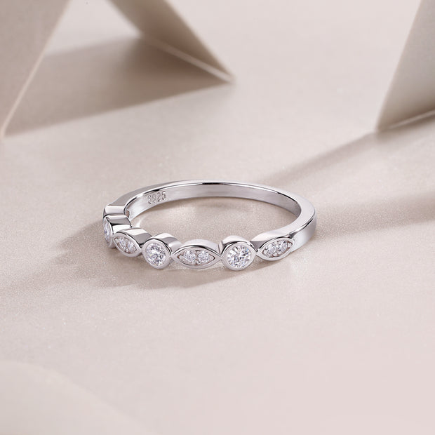 Devil's Eye - Set With Top-quality Moissanite S925, Silver And Platinum-plated Diamond Wedding Ring. The Ring Can Be Tested With A Diamond Pen In Yellow Gold And Rose Gold