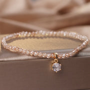 Citrine Bracelet Female Luxury Zircon Pendant Bracelet Fashion Anklet
