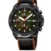 Belt Three Eyes And Six Needles Timing Quartz Wrist British Watch