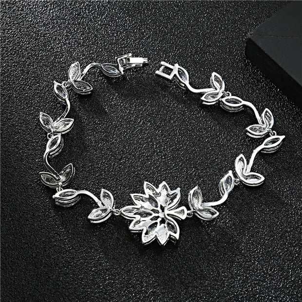 Color 3A Zircon White Gold Female Bracelet Rose Gold Bracelet