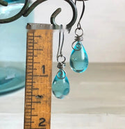 Recycling Glass Spiral Earrings