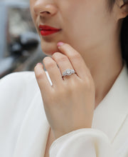 Serial Dreams - A Wedding Ring Set With Top-quality Moissanite S925 Silver And Gold-plated Diamond Can Be Tested With A Diamond Pen