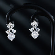 New Women's Ornament Bridal Necklace Earrings Jewelry Suit