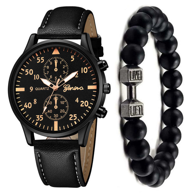 Men's Watch Fashion Quartz Watch Bracelet Set