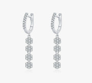 S925 Sterling Silver Light Luxury Full Diamond Flower Ring