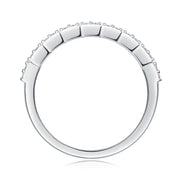 For Love - A Wedding Ring Set With Top-quality Moissanite S925 Silver And Platinum-plated Diamond Can Be Tested With A Diamond Pen. The Ring Is In Gold And Rose Gold