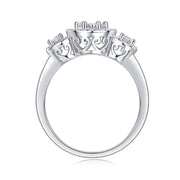 Serial Dreams - A Wedding Ring Set With Top-quality Moissanite S925 Silver And Gold-plated Diamond Can Be Tested With A Diamond Pen