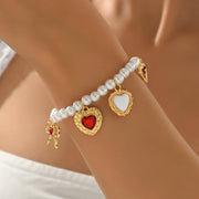 Cross Pendant Fashion Exaggerating Heart-shapaed Necklace Bracelet