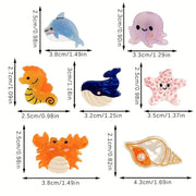 Colorful Marine Small Animal Grip Shell Bang Clip