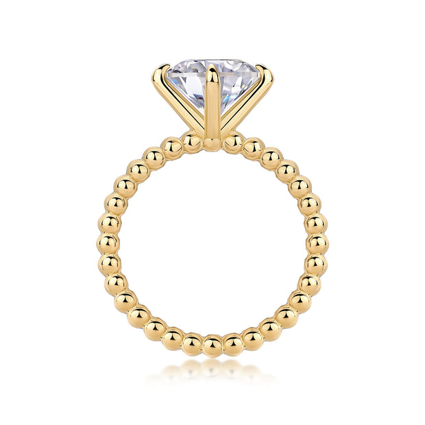 Forget-me-not - A Wedding Ring Set With 3-carat Top-quality Moissanite S925 Silver And Gold-plated Diamond. The Ring Can Be Inspected With A Diamond Pen