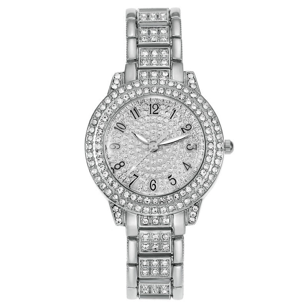 Women's Starry Rhinestone Watch Digital Roman Diamond