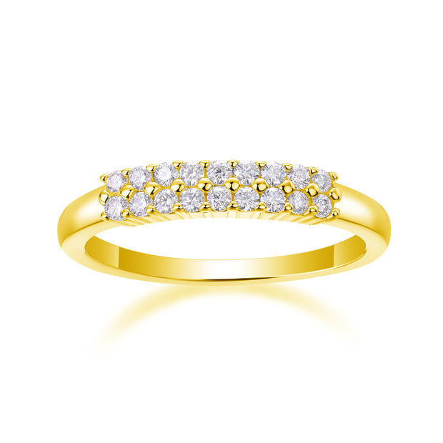 Innocent - Set With Top-quality Moissanite S925 Silver And Platinum-plated Diamond Wedding Ring. The Ring Can Be Tested With A Diamond Pen In Yellow Gold And Rose Gold
