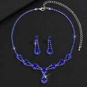 Hot Selling Simple High-grade Rhinestone Crystal Necklace Earrings