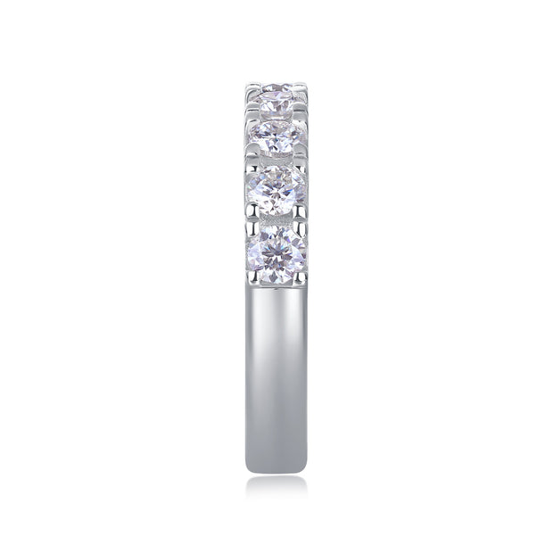 Lucky - A Wedding Ring Set With 0.1-carat Top-quality Moissanite S925 Silver And Platinum-plated Diamond Can Be Tested With A Diamond Pen