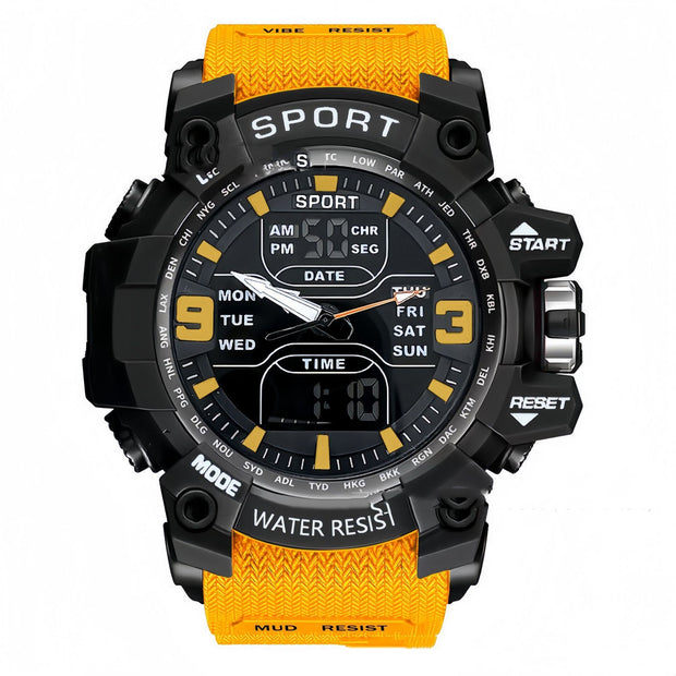 Stylish Black Technology Sports Luminous Boys Electronic Watch