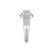 Afternoon Gobi - A Wedding Ring Set With 0.5-carat Top-quality Moissanite S925 Silver And Gold-plated Diamond Can Be Inspected With A Diamond Pen