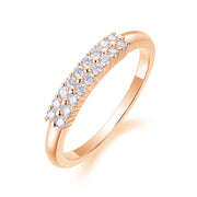 Innocent - Set With Top-quality Moissanite S925 Silver And Platinum-plated Diamond Wedding Ring. The Ring Can Be Tested With A Diamond Pen In Yellow Gold And Rose Gold