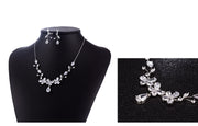 New Bridal Necklace And Earrings Suite Butterfly Zircon