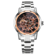 Business Leisure Hollow-out Room Gold Mechanical Watch