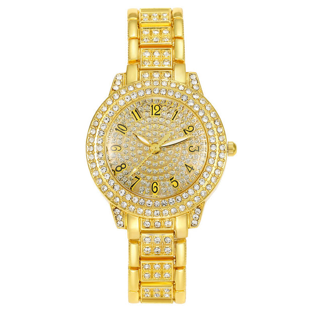 Women's Starry Rhinestone Watch Digital Roman Diamond