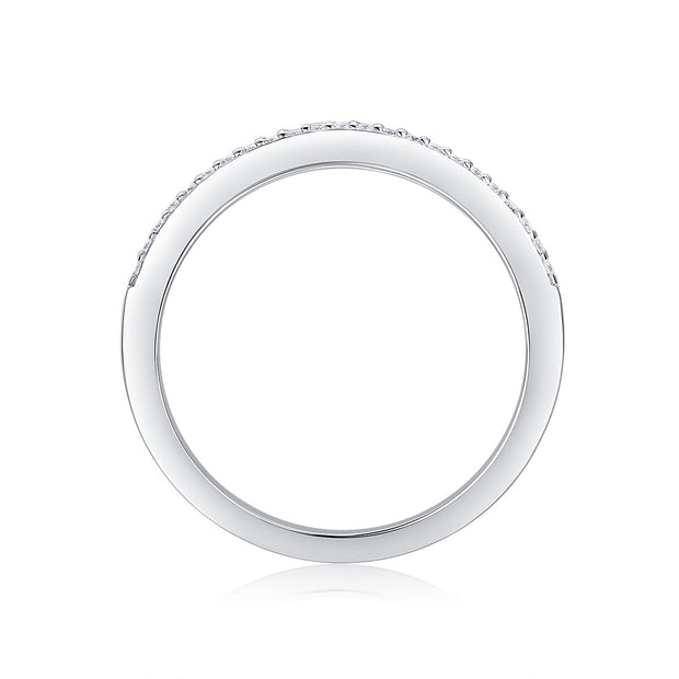 Dancing Gracefully - A Wedding Ring Set With Top-quality Moissanite S925 Silver And Platinum-plated Diamond. The Ring Can Be Tested With A Diamond Pen In Yellow Gold And Rose Gold