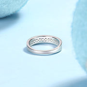 Sailor - A Wedding Ring Set With Top-quality Moissanite S925, Silver And Platinum-plated. The Ring Can Be Inspected With A Diamond Pen